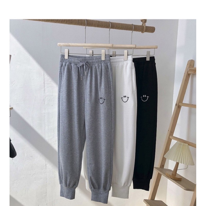 Smile pants - celana panjang wanita - celana jogger wanita - celana bahan wanita - celana olahraga