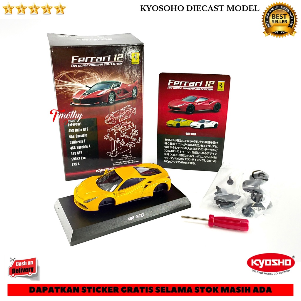 Kyosho Diecast Model Colection Ferrari 488 GTB Timothy Diecast