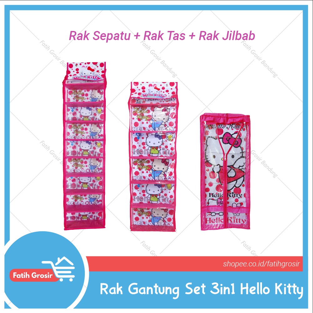 Paket Rak  Gantung Set 3in1 Rak  Tas Rak  Sepatu Rak  Jilbab  