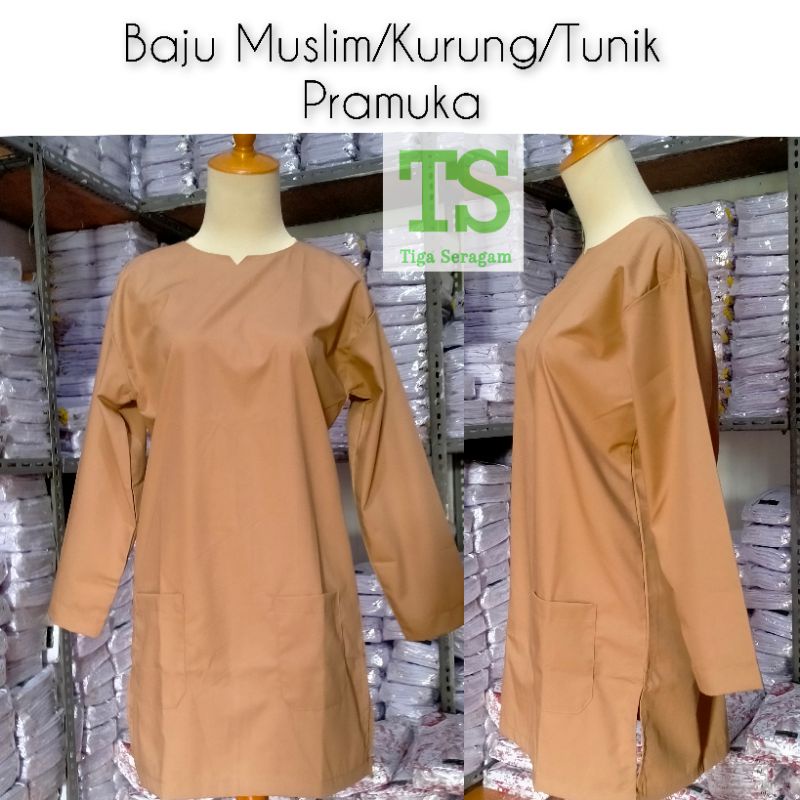 Baju Kurung Tunik Muslim Pramuka Seragam Sekolah Ponpes