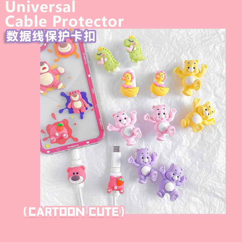 Pelindung Kabel Charger Universal Motif Kartun Lucu Untuk Apple / Android