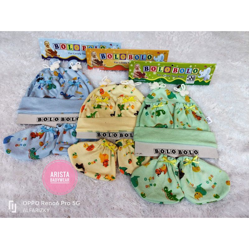 SNI BOLOBOLO - SET topi+Sartaki bayi FULLWARNA MOTIF