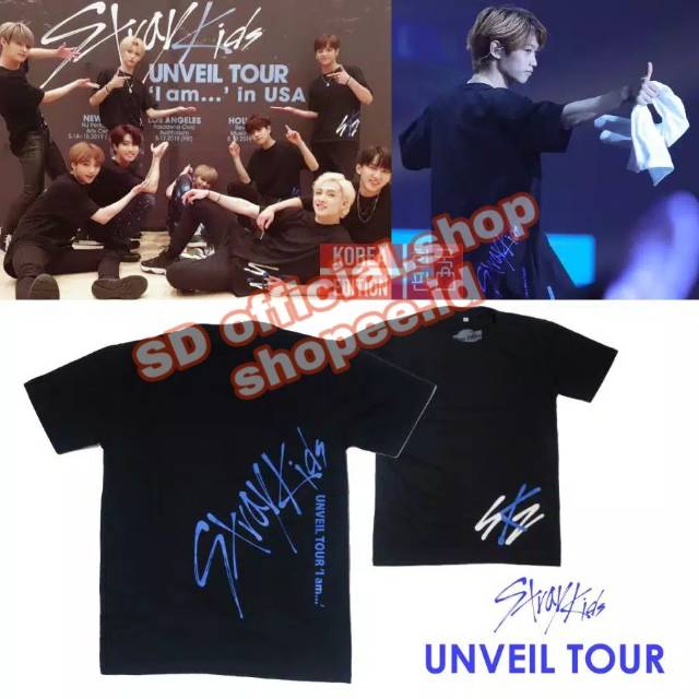 Kaos kpop STRAYKIDS Skz unveil tour