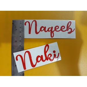 

CUSTOM STIKER NAMA HARGA 1 KATA/NAMA