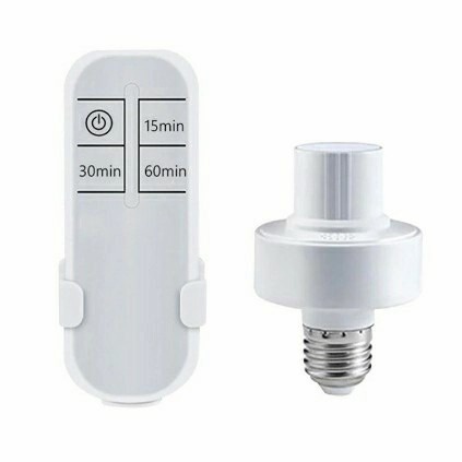 Fitting Lampu Remote Timer Otomatis Fiting Lampu Remot Timer - Fitting Remot Wireless E27 220V Socket - Fiting Lampu Timer Nyala Mati Otomatis