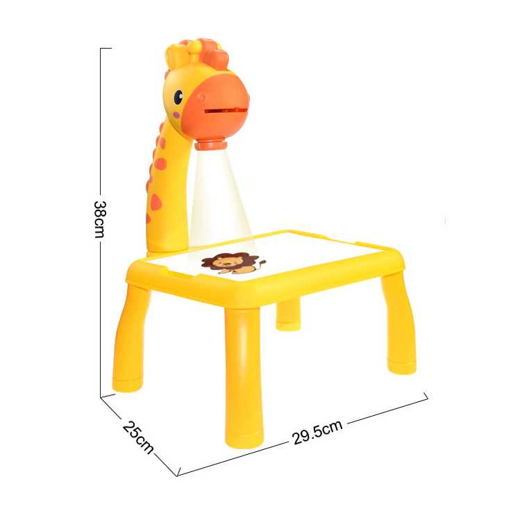 TD-REN YIMATOYS Meja Bermain Anak LED Projector Art Drawing Board - WBP23