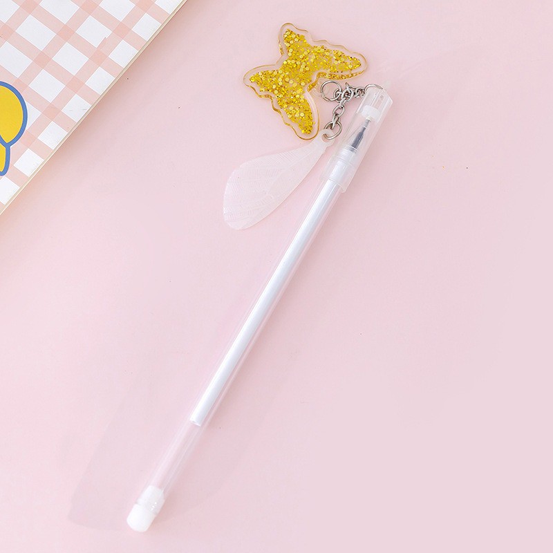 MURMURE.ID | PART 1 PULPEN GEL GANTUNGAN LUCU KARAKTER DENGAN SEQUIN GLITTER BOLPOIN LUCU UNIK PN087-KPSYP-PUTIH