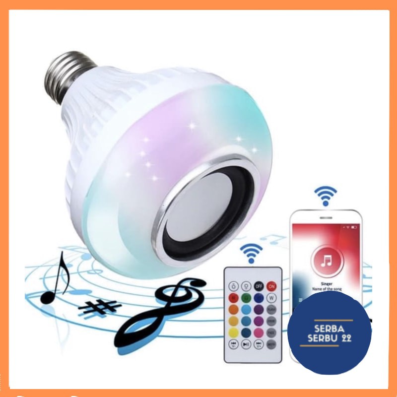 Bohlam Lampu LED Musik Bluetooth Speaker Include Remote [ss]