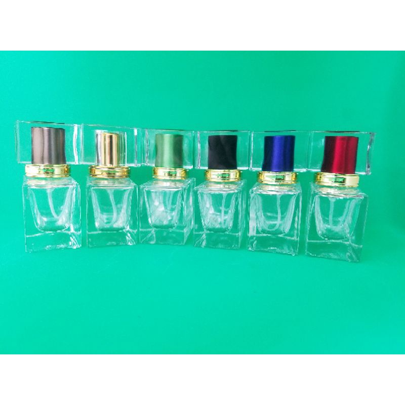 Botol Parfum Kristal Persegi 30ml - Ulir