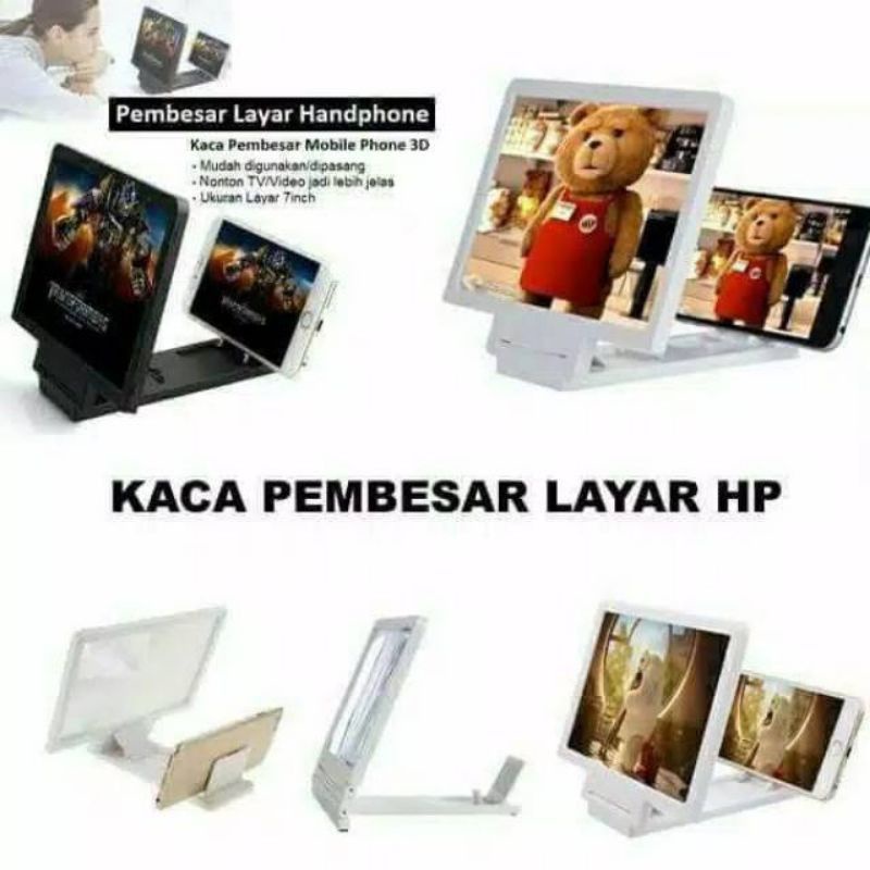 3D ENLARGE SCREEN MAGNIFIER STAND - KACA PEMBESAR LAYAR HP