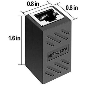 Barel rj45 1 ke 1 besi / barel besi hitam 1 ke 1