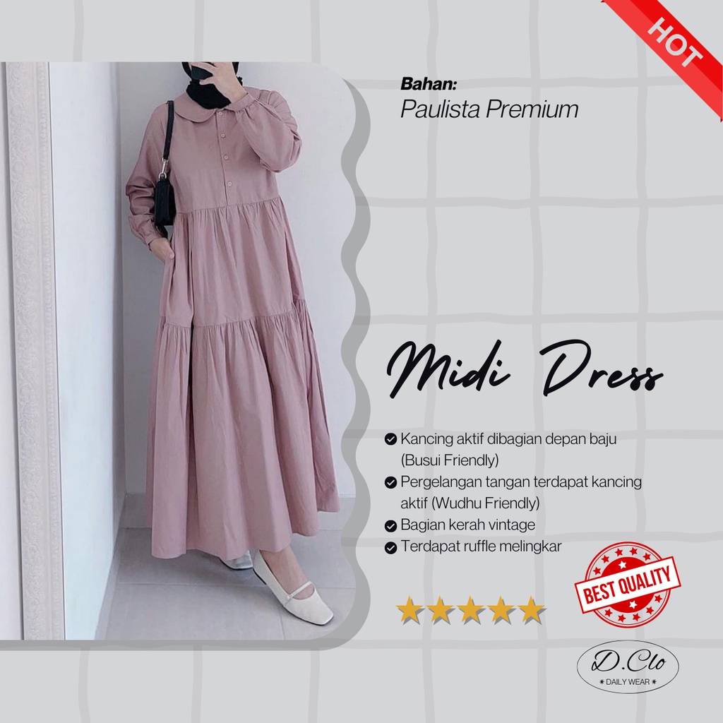 Beautyshirt / Tasya Midi / Dres Atasan Jumbo / Busui Friendly / Bahan Paulista / BEST SELLER!!