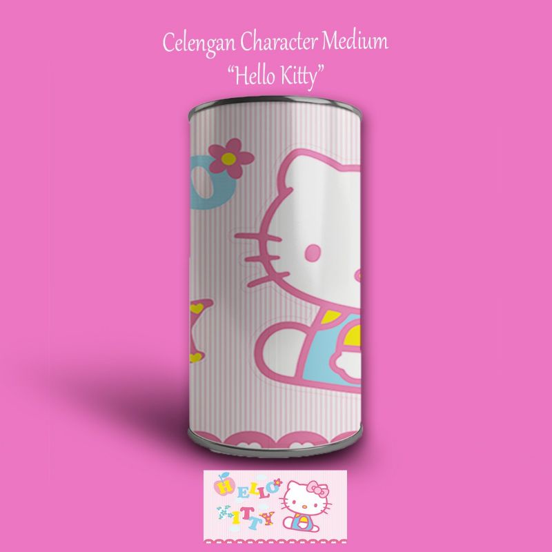 CELENGAN TABUNGAN MEDIUM SEDANG CELENGAN KARAKTER (HELLO KITTY) TARGET MURAH BUKA TUTUP ANAK KALENG 