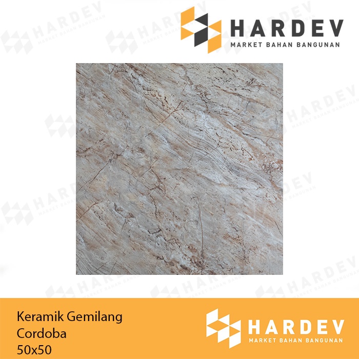 KERAMIK GEMILANG 50X50 CORDOBA BROWN KW 1