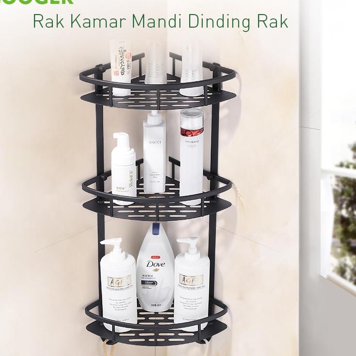    proses cepat   cooger rak kamar mandi sudut segitiga tempel dinding rak bumbu dapur multifungsi b