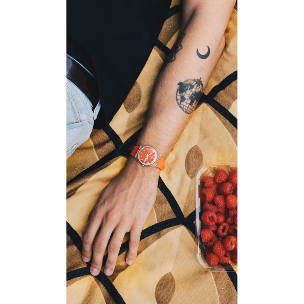 SWATCH GE722 - Jam Tangan Wanita - Red Away - Orange