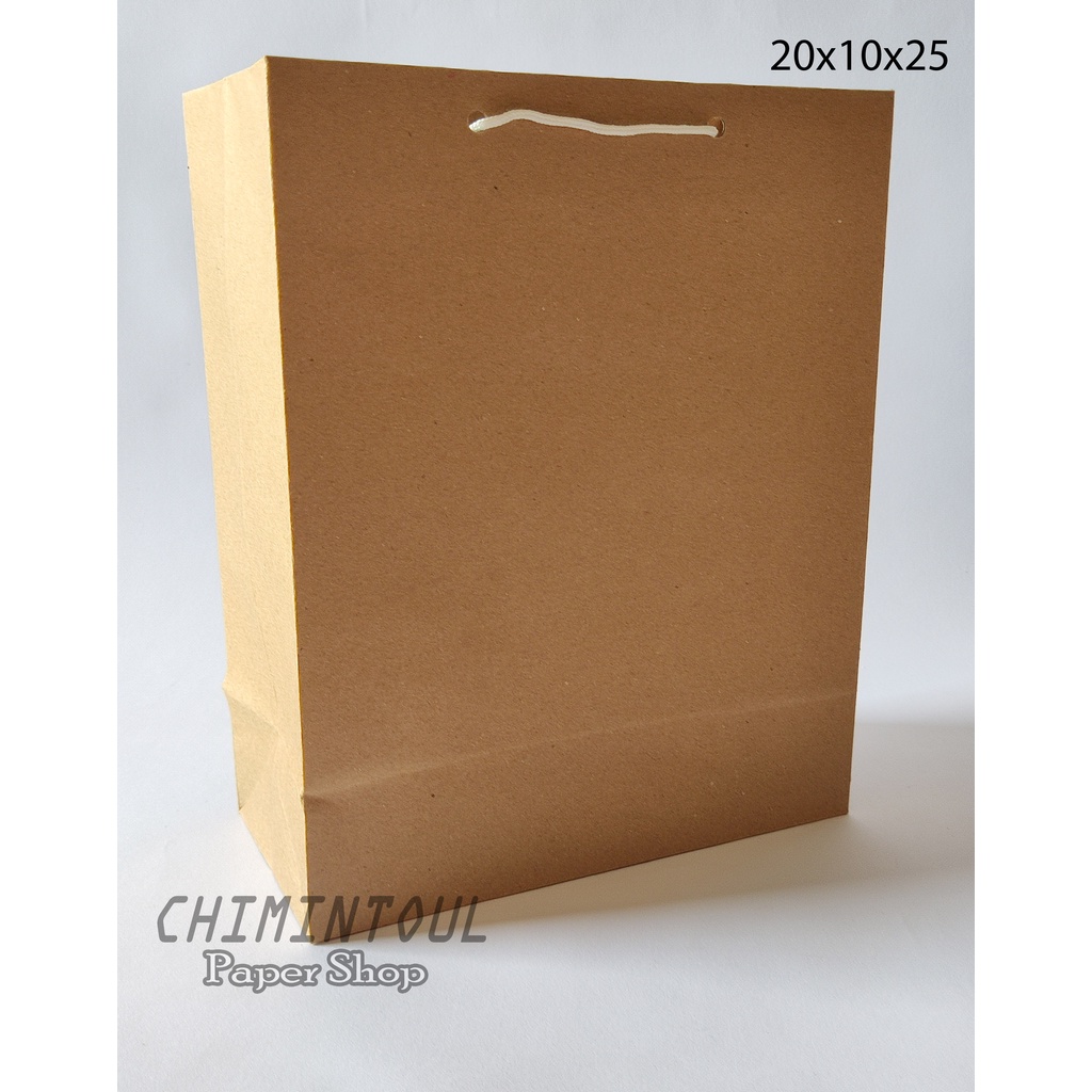 

PaperBag Coklat & Putih Polos - uk 20x10x24