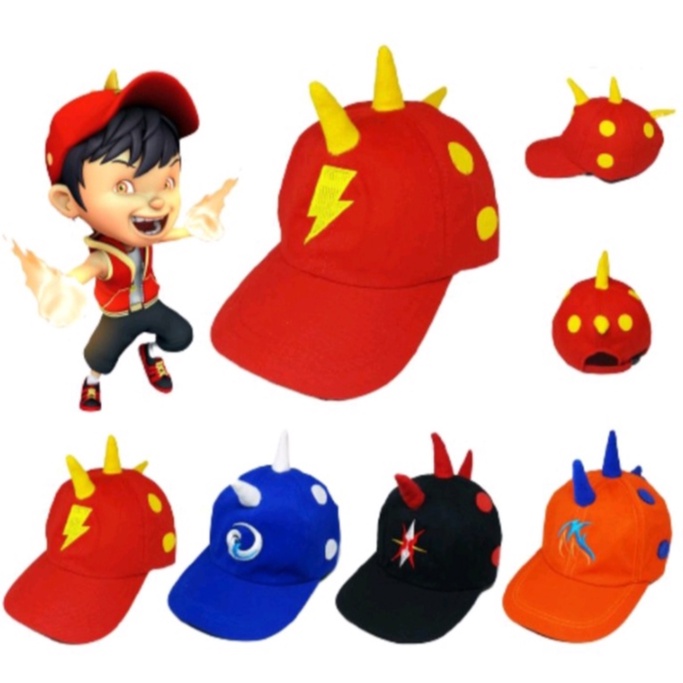 Topi Anak Boboiboy Laki laki dan perempuan usia 3-7 tahun - Topi Anak Baseball Laki Laki Motif Karakter Lucu Usia 2 3 4 5 Tahun Topi Anak Logo Bordir Model Kekinian