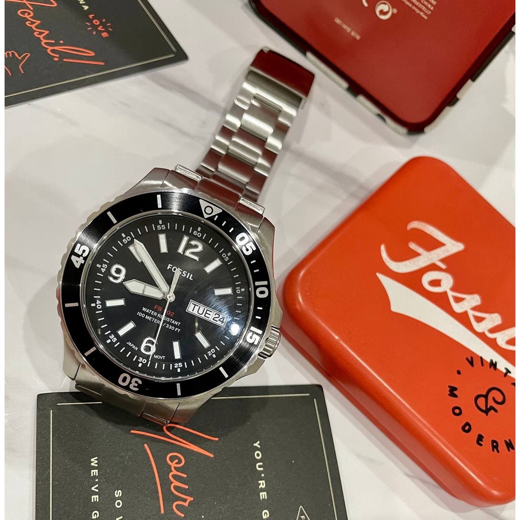 Jam Tangan Pria FS5687 Three-Hand Date Stainless Steel Men's Watch untuk Kerja / Formal - 100% Origi