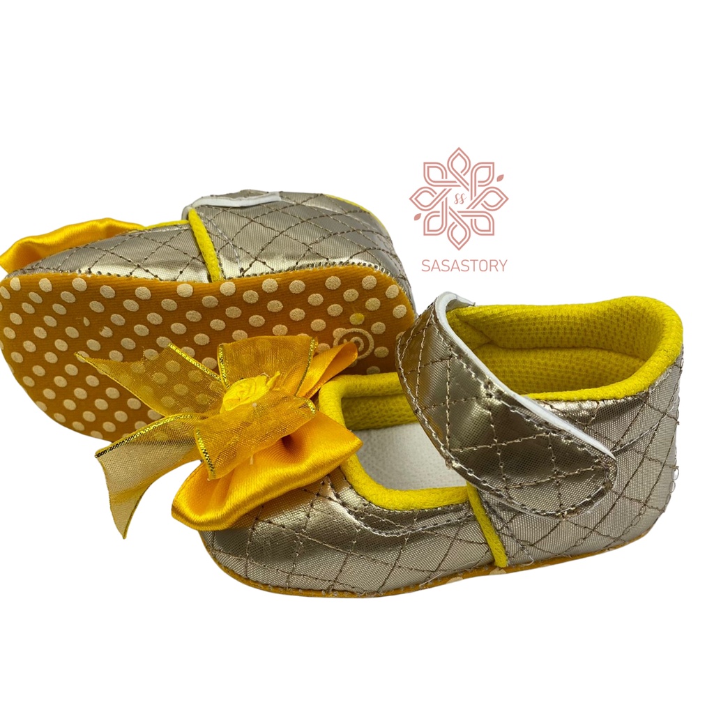 SEPATU PREWALKER BABY BAYI FP22 ANAK PEREMPUAN PITA BESAR 0-12 BULAN FP22