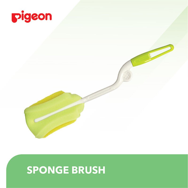 Pigeon 2 Way Bottle &amp; Nipple Sponge Brush - Sikat Botol Bayi Spons