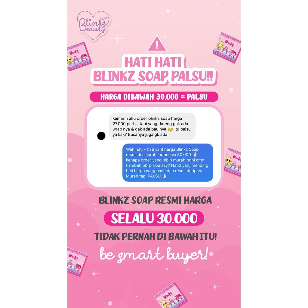 ❤️ RG ❤️ BLINKZ BLINK SOAP | Sabun Batang Pemutih Badan Blinkz Blink Soap BPOM