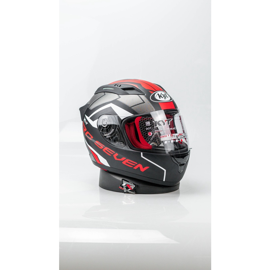 HELM KYT RC SEVEN / RC7/ MATT BLACK RED # 18