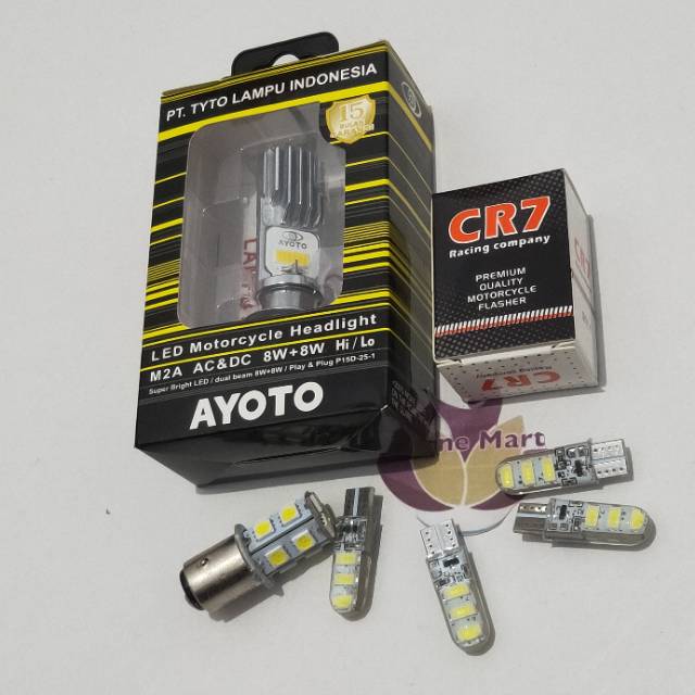 Bohlam Lampu LED Atyto GARANSi full set variasi beat Mio Scoopy Fino Supra Vega dll