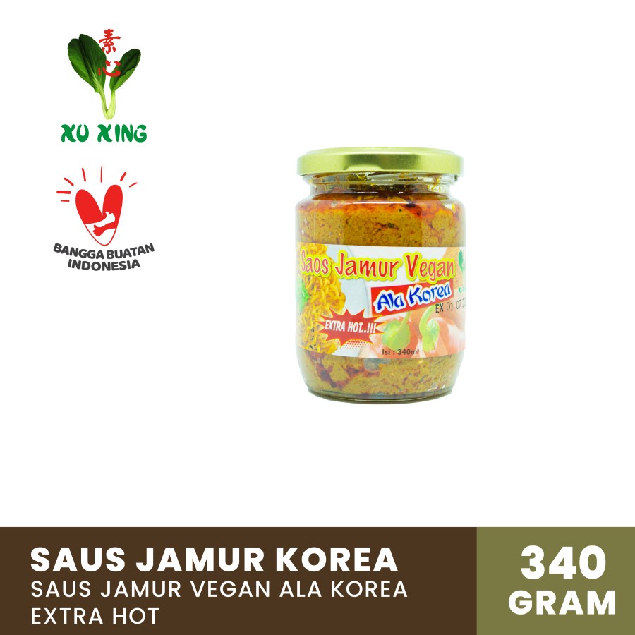 

Saus Jamur Korea Extra Hot Vegetarian XU XING BUMBU