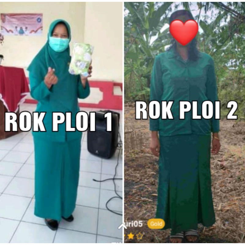 seragam pkk rok ploi 2/ seragam pkk rok ploi 1/ seragam pkk polos/ seragam pkk hijau toska/ seragam 