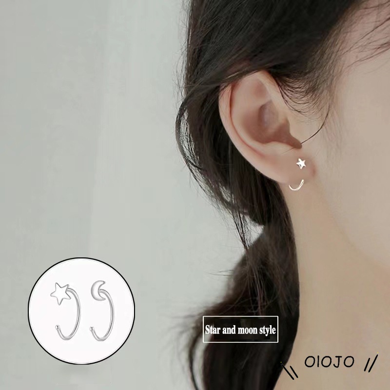 【COD】Fashion Sederhana Anting-Anting Kecil Kait Telinga Tindik Telinga Anti-Alergi Aksesoris Telinga Untuk Wanita