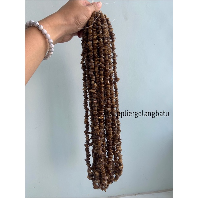 kerikil kerang cokelat 2cm brown bahan batu campuran aksesoris warna