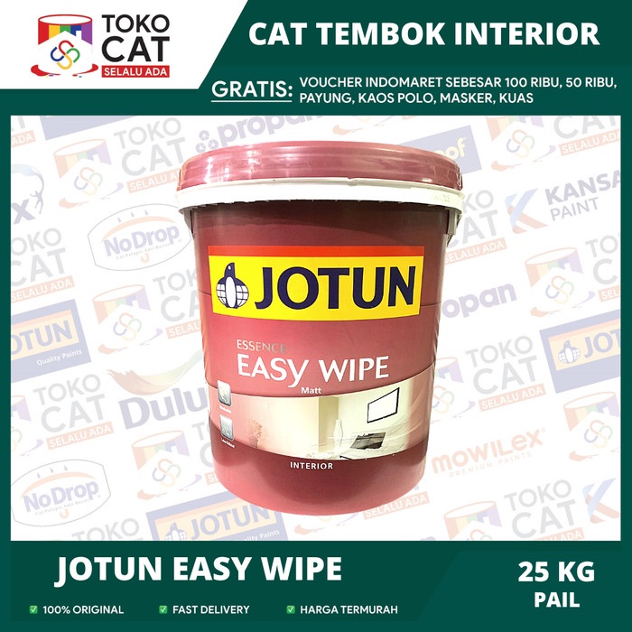 CAT TEMBOK INTERIOR JOTUN EASY WIPE WARNA PUTIH / CHI 25 KG PAIL