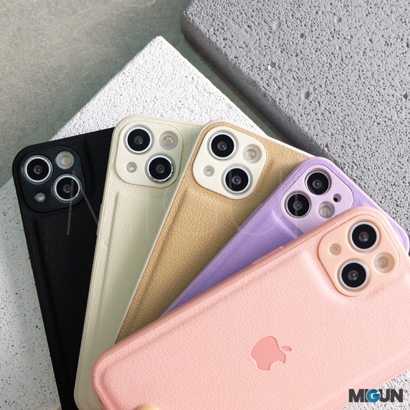 (2) Square Edge Leather Case - Softcase For iPhone 12 13 11 MINI PRO PROMAX 7 8 SE2020 7+ 8+ X XS XR XSMAX