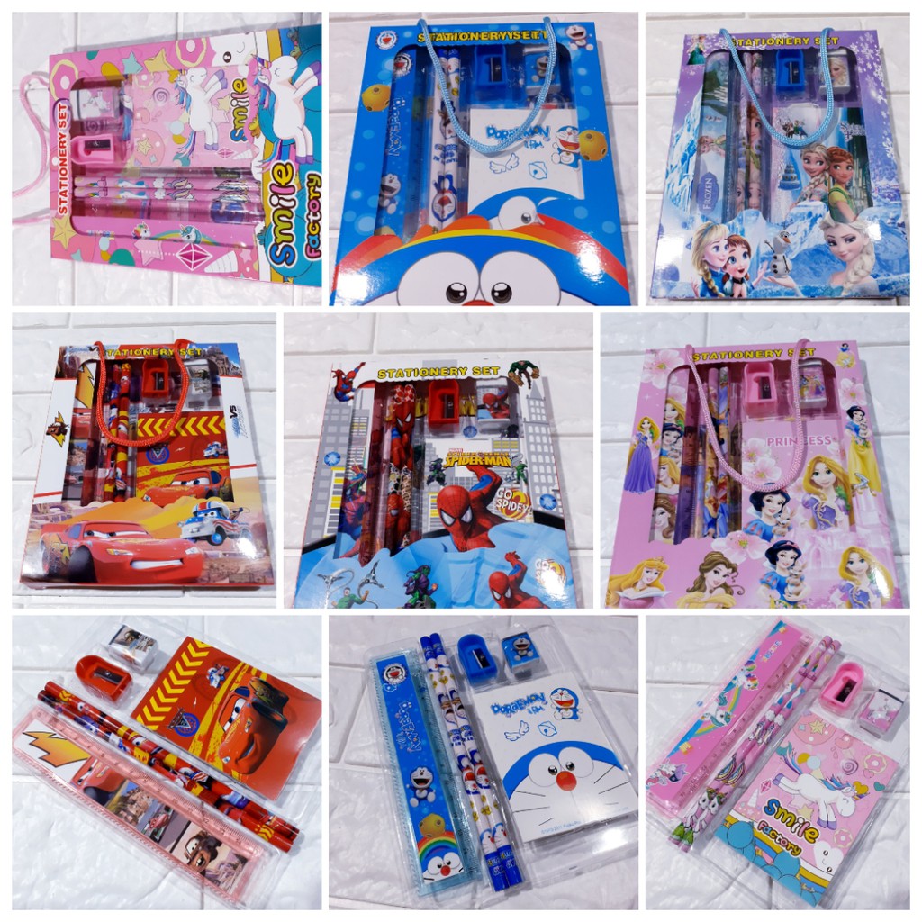 

AS888 - Pakaet Alat Tulis Study Set Mix 6 In 1 Karakter Kartun. Murah