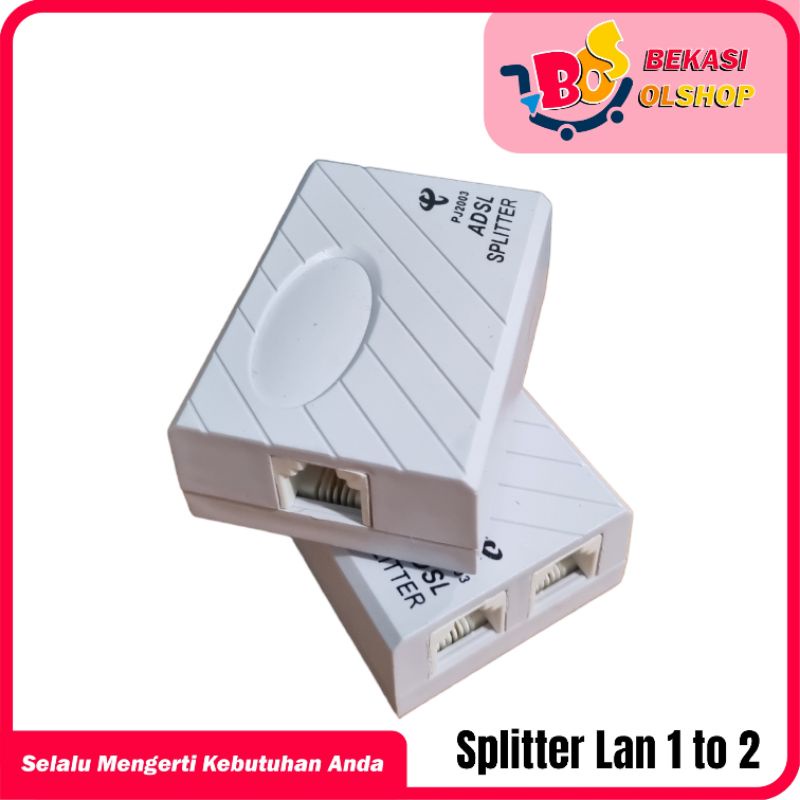 Ethernet Splitter 1 to 2 LAN RJ45 Konektor Jaringan Network