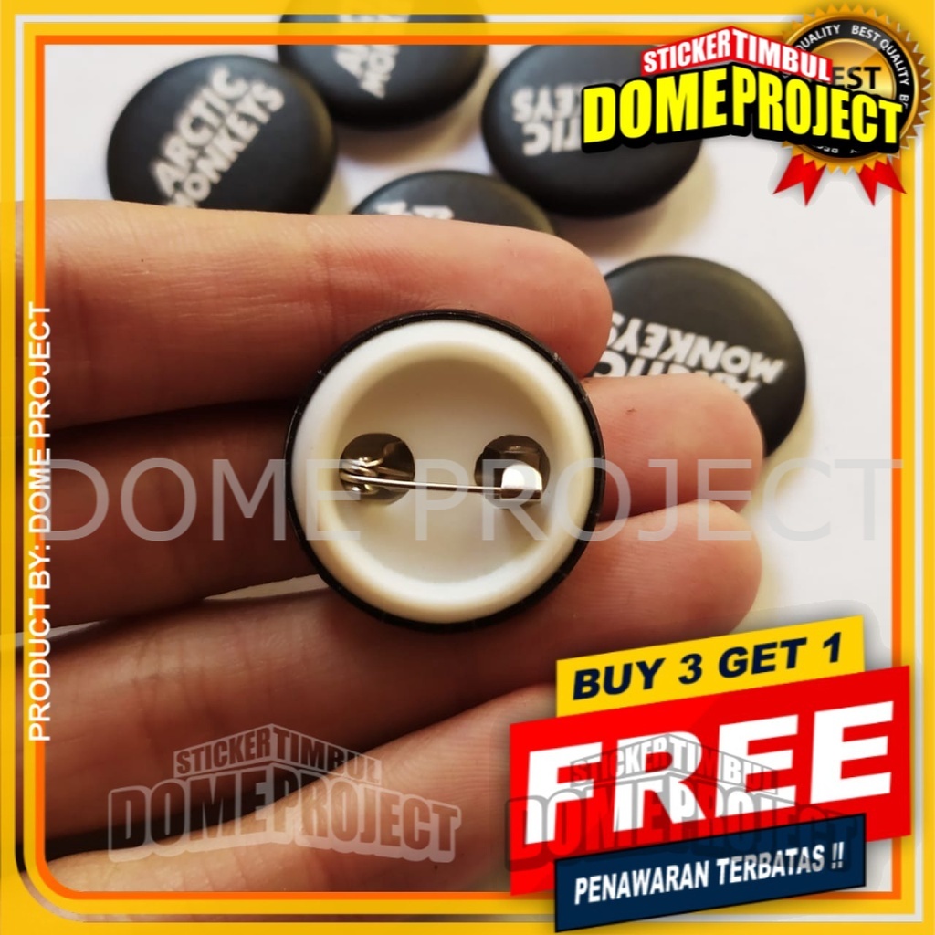 PIN BUTTON BAND ARCTIC MONKEYS SATUAN KECIL 25MM AKSESORIES ROMPI