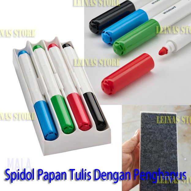 

Spidol Papan Tulis isi 4 Aneka Warna Dengan Penghapus