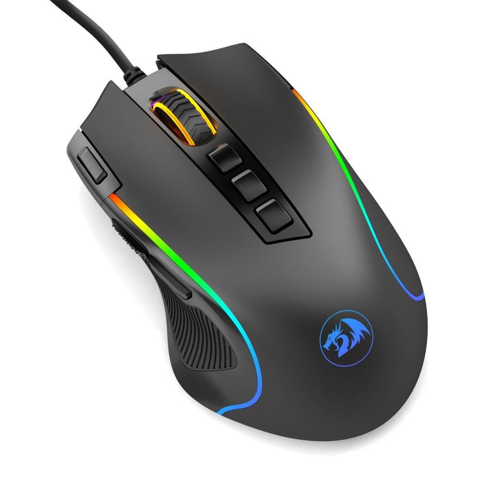 Mouse Gaming redragon Wired usb 2.0 optical Macro led chroma 8000dpi 1.6m cable Predator m612 Rgb