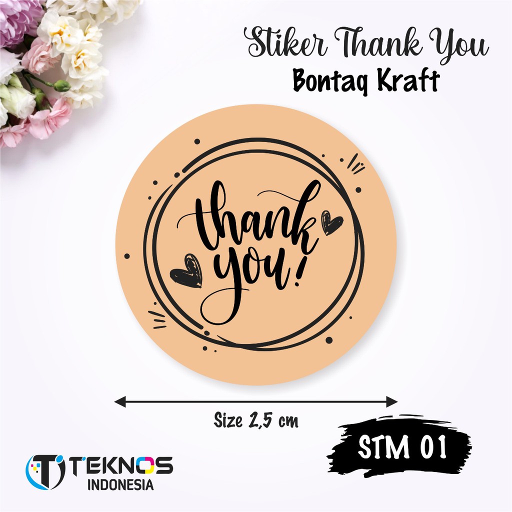 

STIKER THANK YOU MINI KRAFT TERMURAH