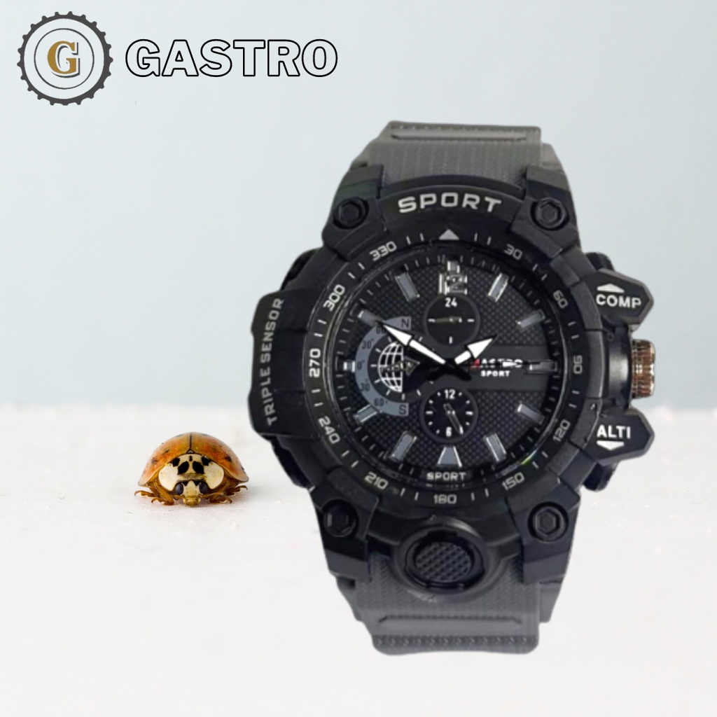 Jual GASTRO SPORT Jam Tangan Pria Karet Sport Analog Original Ukuran