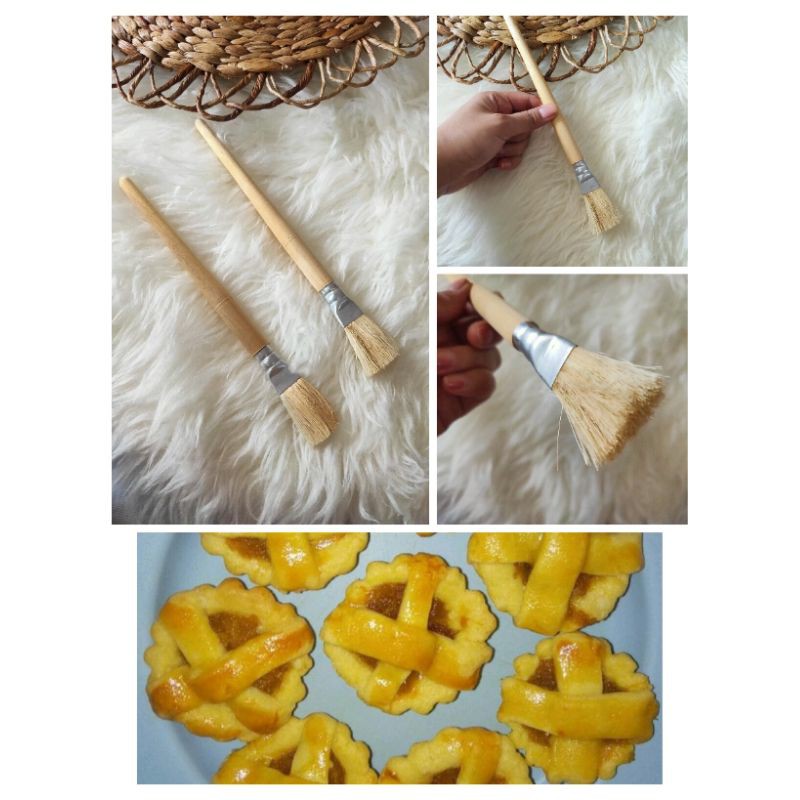 Kuas kue kayu Premium untuk nastar,berbeque,sate,jagung.22cm