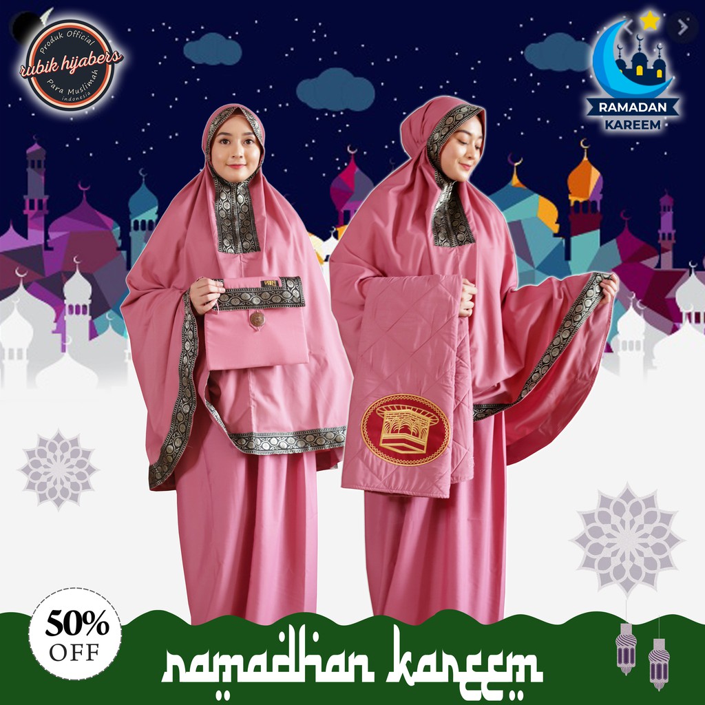 Mukena terusan dewasa katun jepang  jumbo rayon sutra terbaru murah ramadhan ramadan lebaran 2021