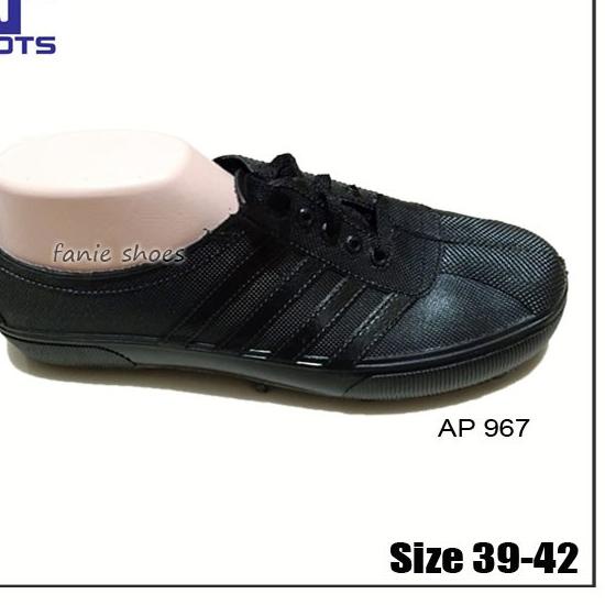 ☻ AP 967 963 39-42 Hitam Putih / Sepatu Pool Bola Tani Kebun Outdoor / Sepatu Karet / Sepatu Tahan A