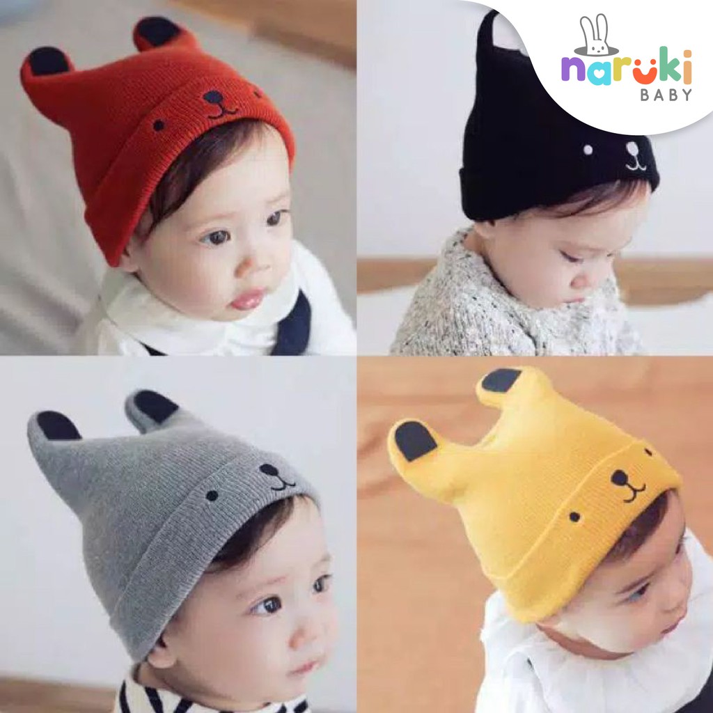 Topi Anak Baby Kids Kupluk Rajut Telinga Anjing/Doggy Ear Knitted Hat