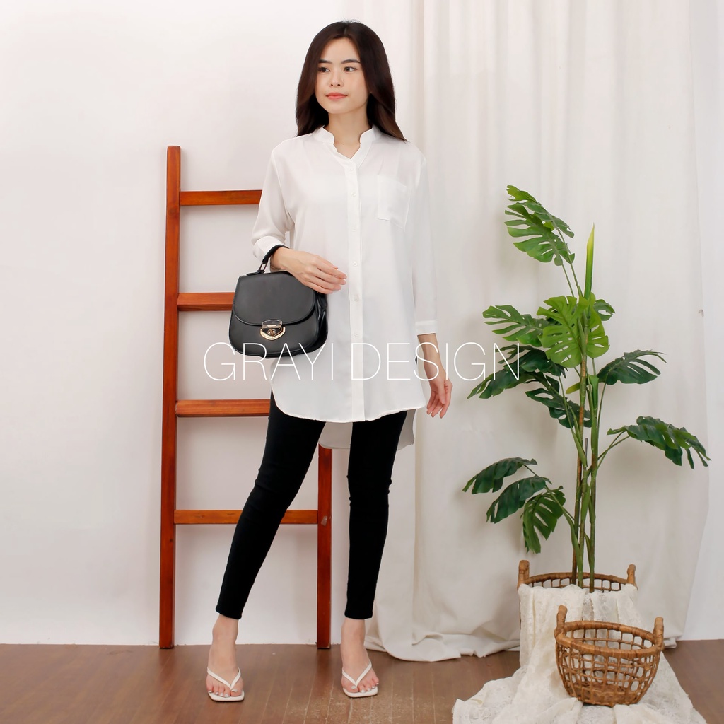 KEMEJA TUNIK / ATASAN TUNIK / ATASAN POLOS / KEMEJA TUNIK POLOS / KEMEJA WANITA POLOS / TUNIK POLOS 