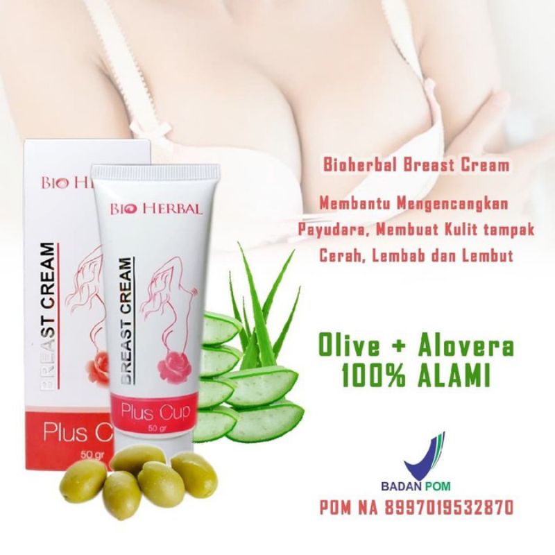 Bio Herbal Breast Cream Original BPOM cream pembesar payudara cream herbal alami pengencang payudara