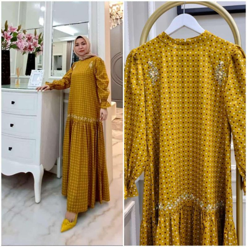 New gamis bordir kayla