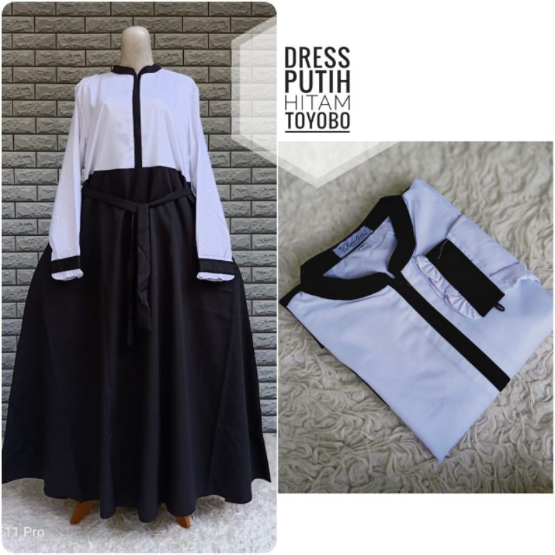 Gamis putih hitam PNS