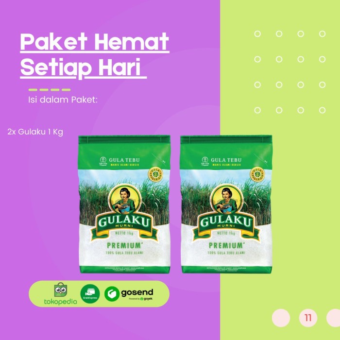 

Paket Hemat 6 ( Gulaku kemasan 1kg 2 pcs )